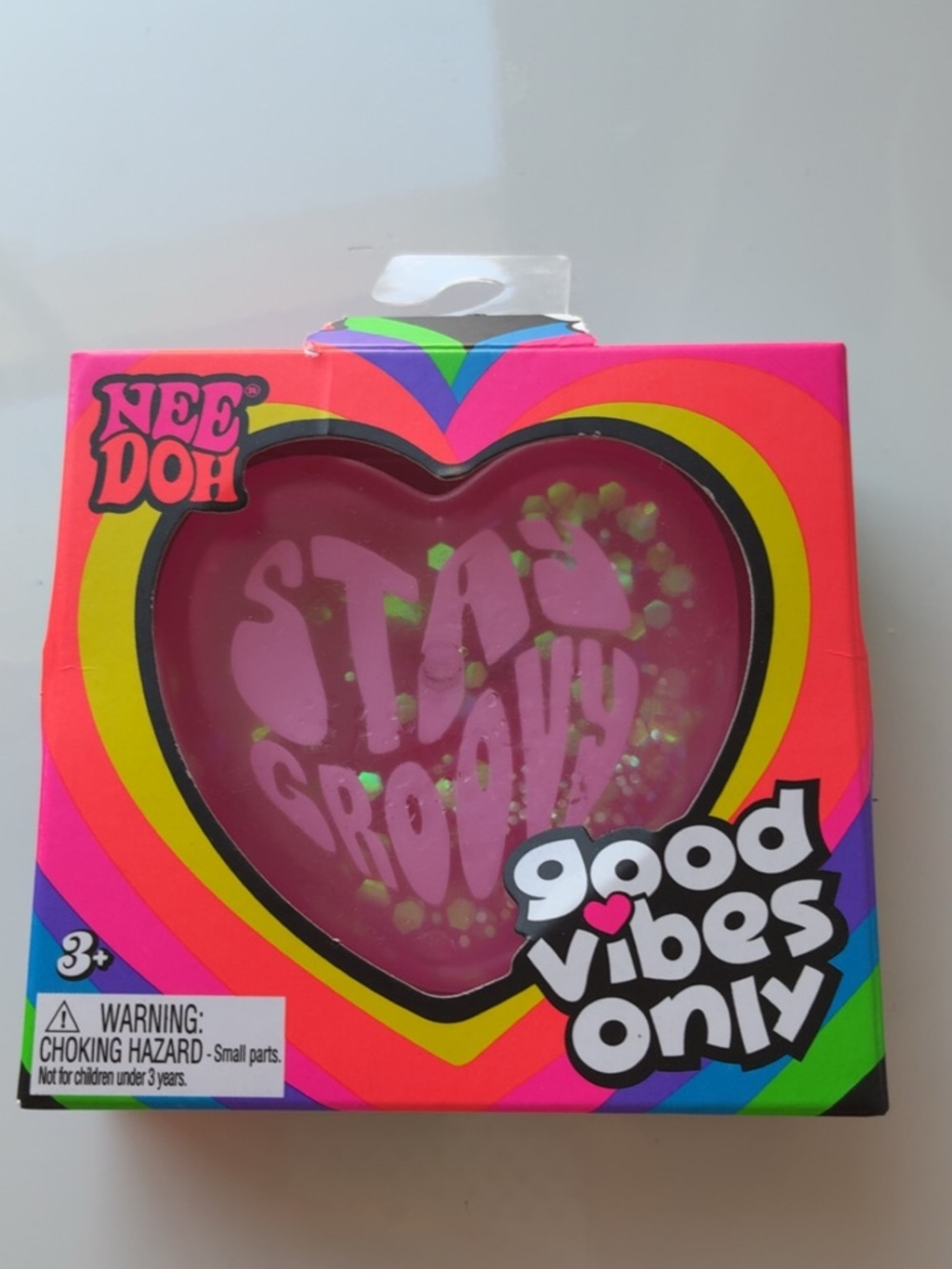 Heart Squishy Toy - Pink 'Stay Groovy'